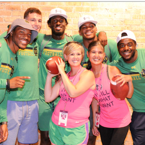 Kelly Cares Hosts 8th Annual Football 101 at Notre Dame Stadium