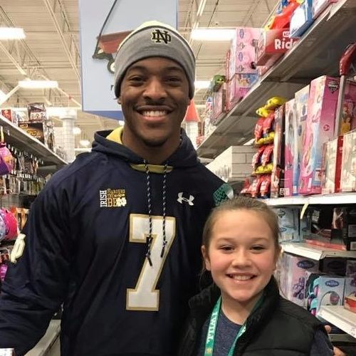 Kelly Cares Hosts Shopping Spree for Children with Notre Dame Football