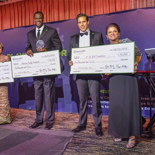 Kelly Cares Honors The Parseghian Family, Brady Quinn, and David Robinson at Irish Eyes Gala